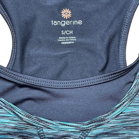 Tangerine NWT Double Layer Tank Top Size S Teal Dark Gray Stretch Racer … - Picture 4 of 8